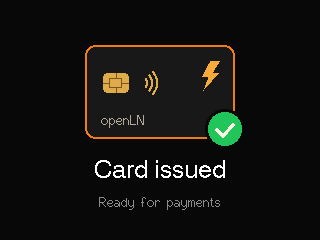 Card issued (writing a card) still