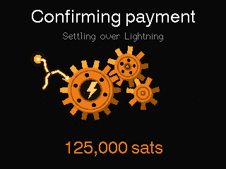 Large payment (125,000 sats) frame 1 of 12