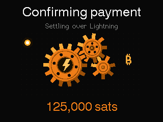 Large payment (125,000 sats) frame 2 of 12
