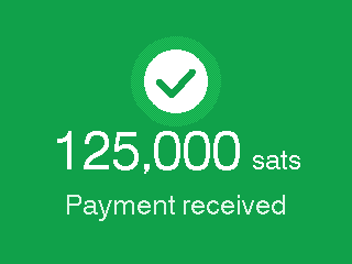 Large payment (125,000 sats) frame 11 of 12