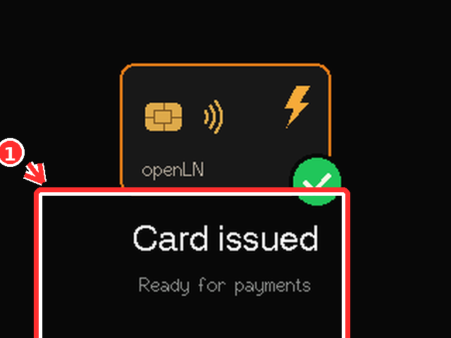 RIC card issued screen