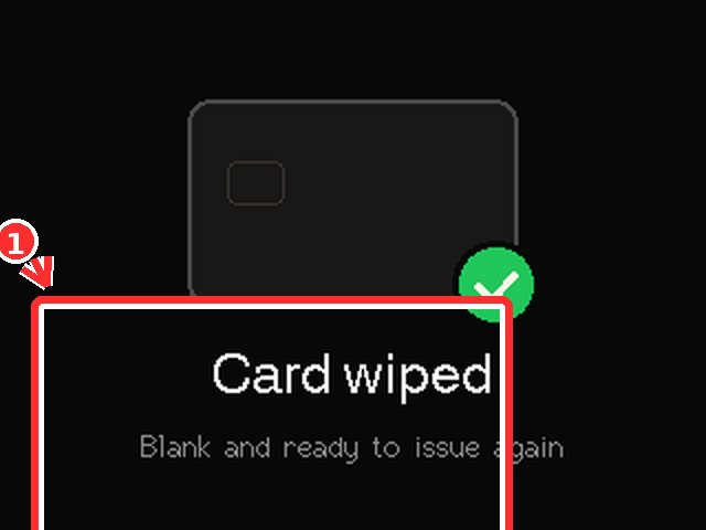 RIC card wiped screen