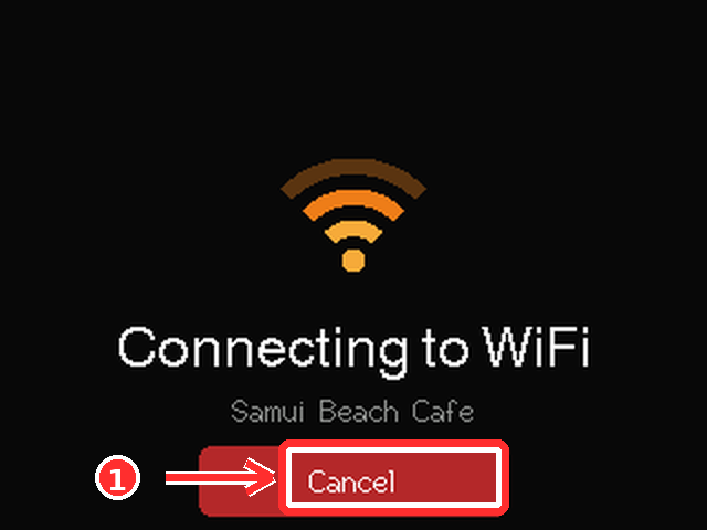RIC connecting to WiFi screen