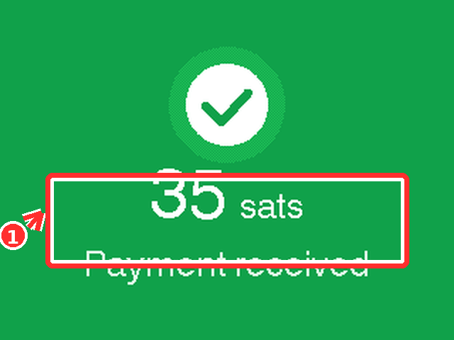 RIC payment received screen