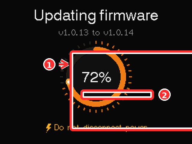 RIC updating firmware screen